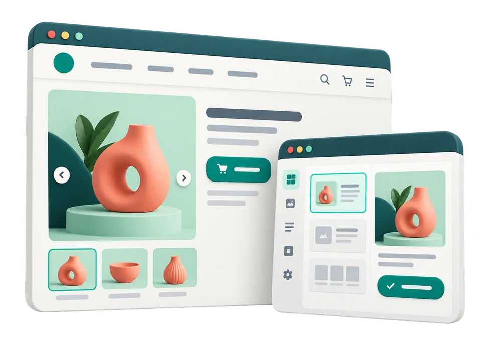 Online store and its content management panel