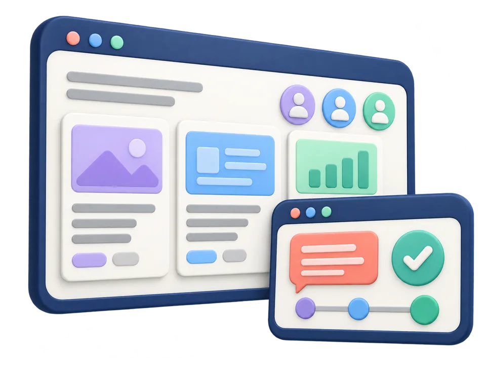 Team collaboration, design review, and project milestone approval